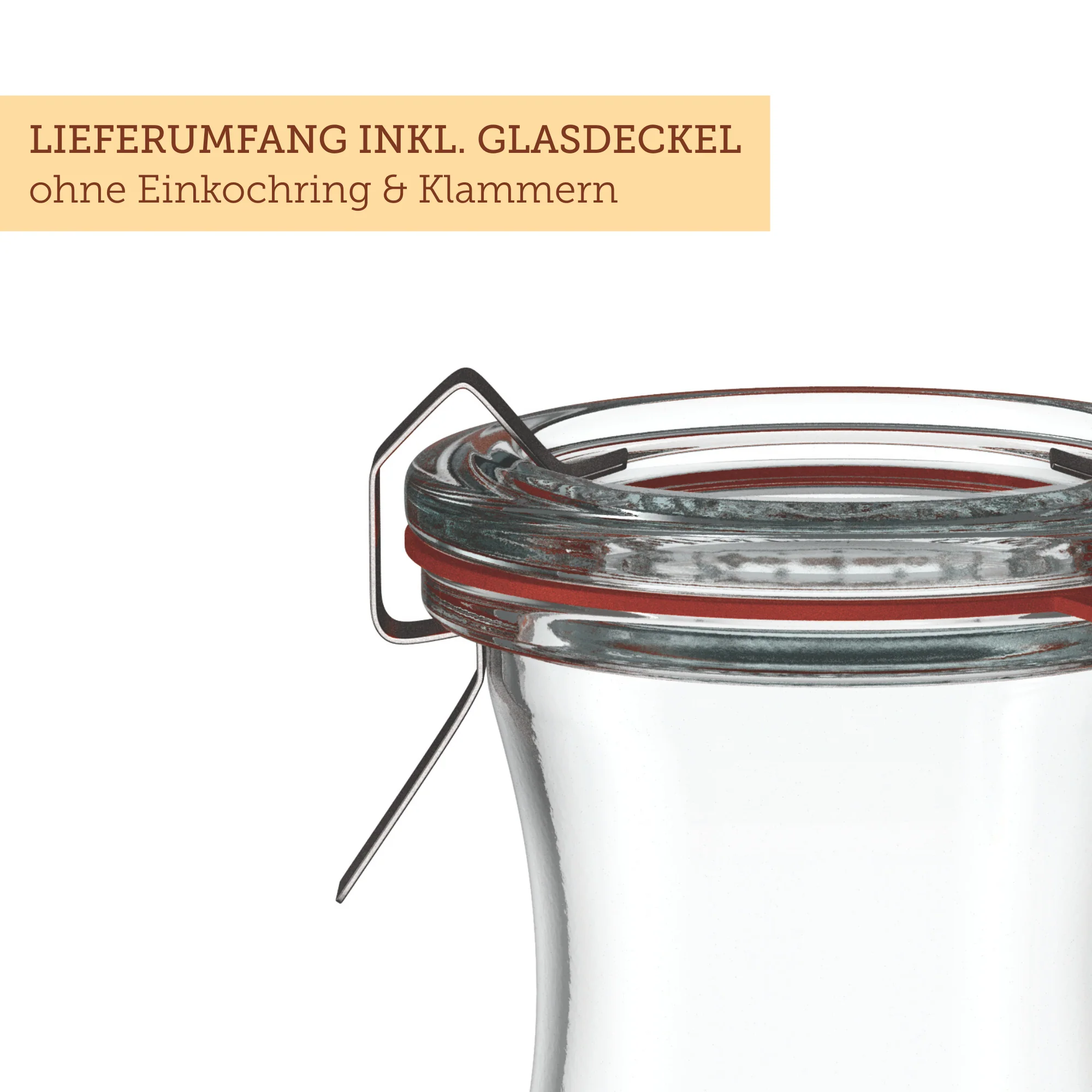 Glaskaraffe 125 ml mit Glasdeckel (6 St.) - Image 3