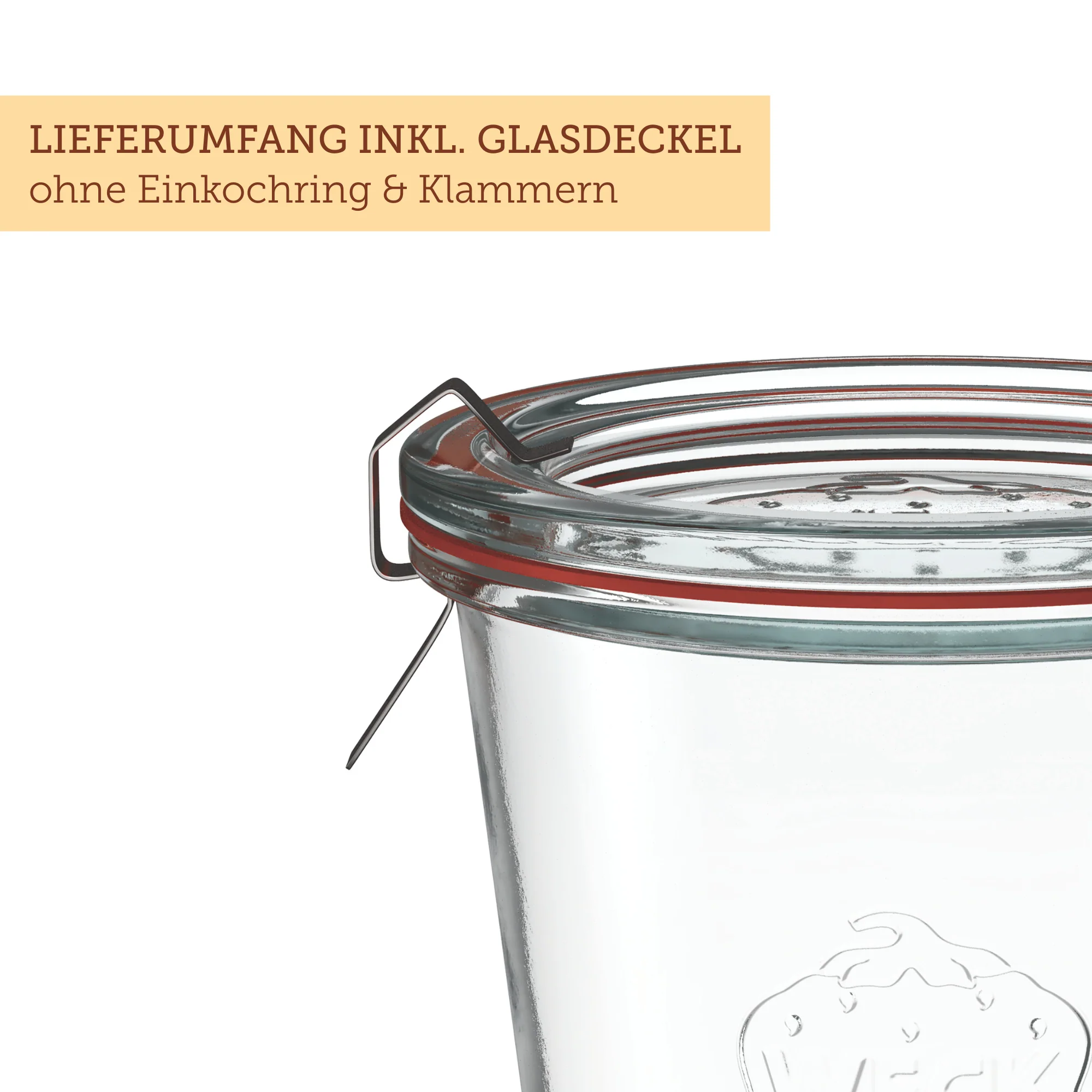 Sturzglas 500 ml mit Glasdeckel (6 St.) - Image 3