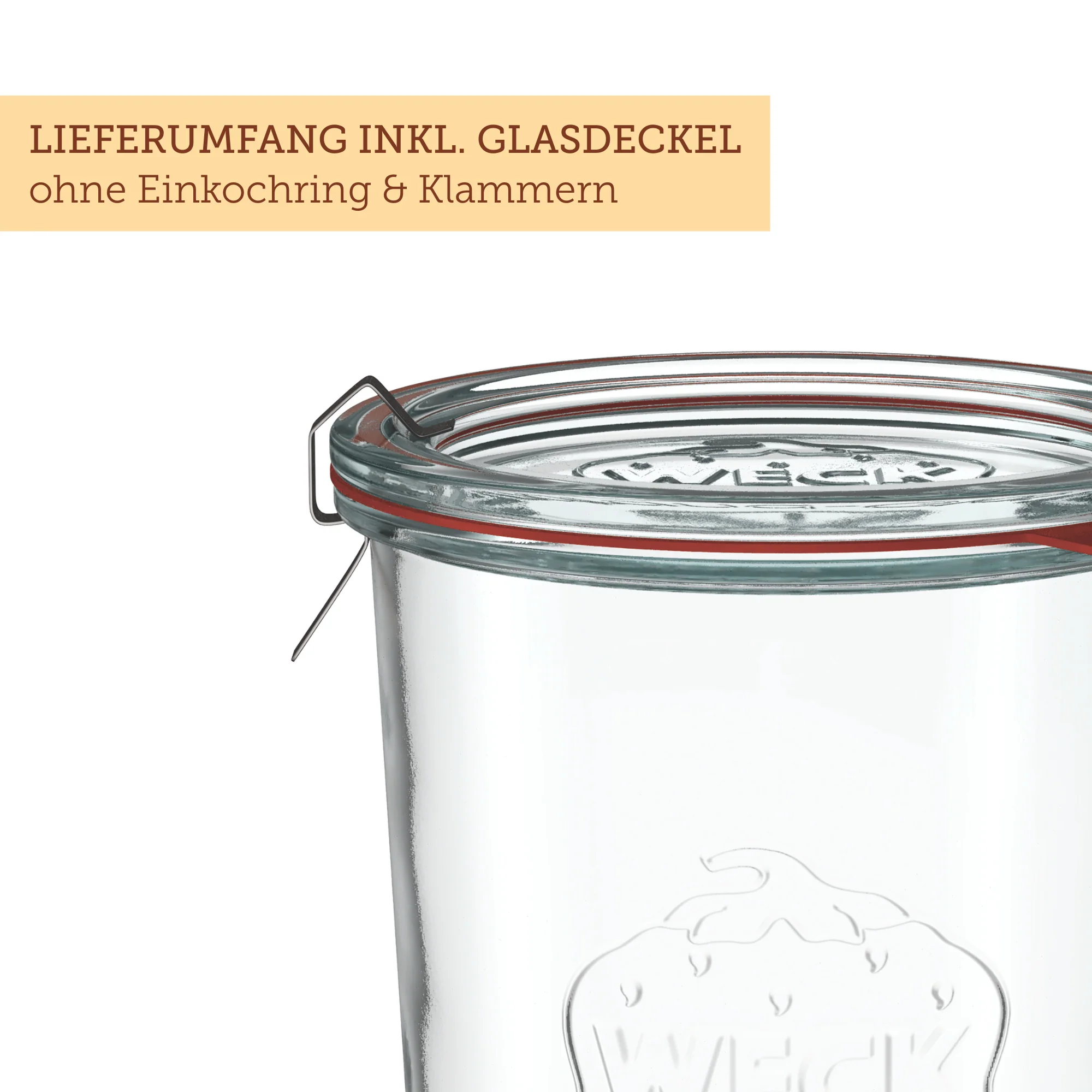 Sturzglas 750 ml mit Glasdeckel (6 St.) - Image 3